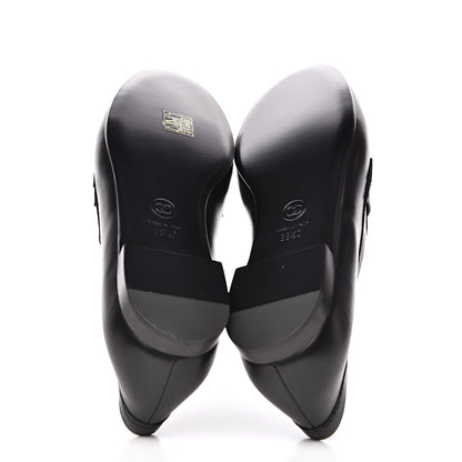 Chanel Lambskin CC Loafers 38.5 Black 5 of 11