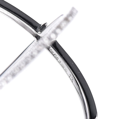 Gucci 18K White Gold Diamond Running G Cross Ring 53 6.25 6 of 8