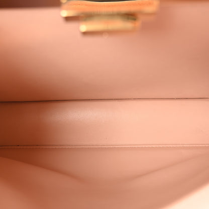 Fendi Vitello Seta Shiny Nappa Medium Peekaboo I SEE U Satchel Brandy Light Rose 5 of 11