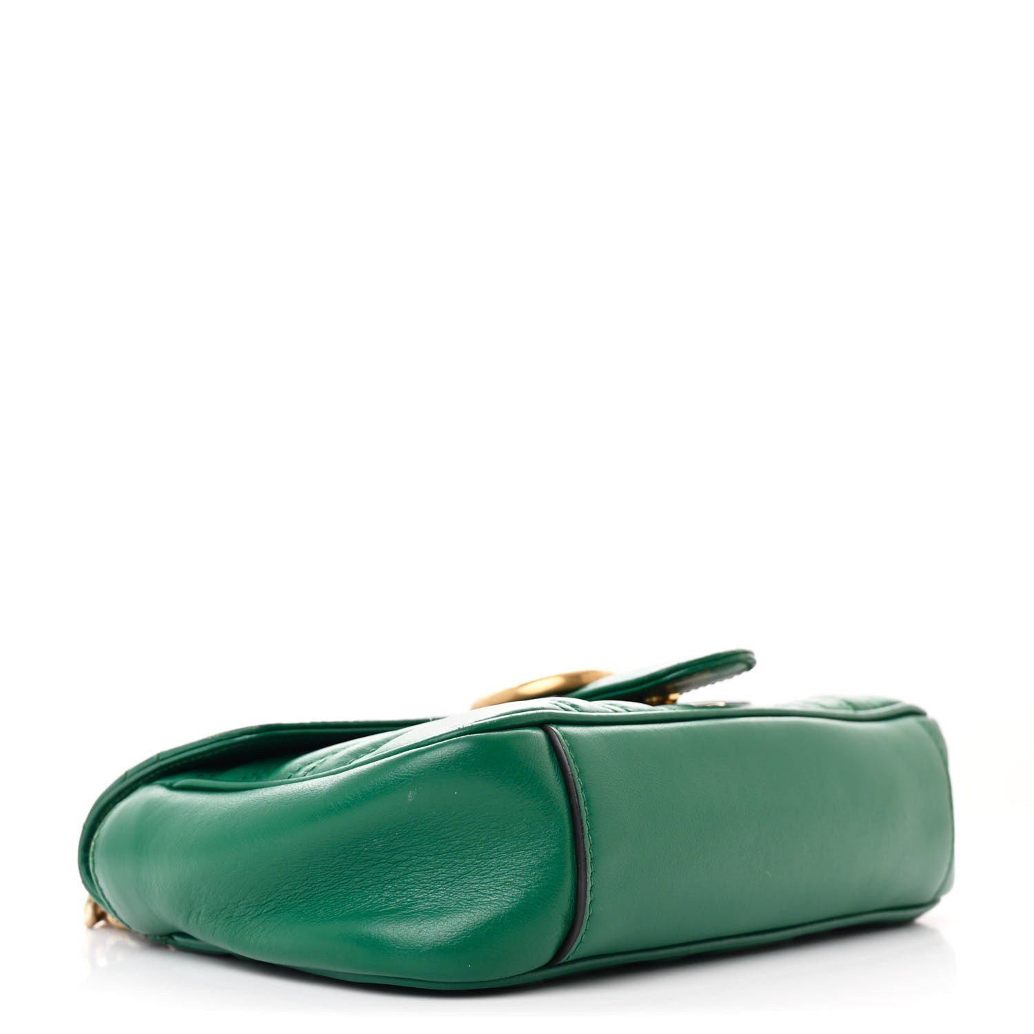 Gucci Calfskin Matelasse Mini GG Marmont Shoulder Bag Emerald Green 4 of 12