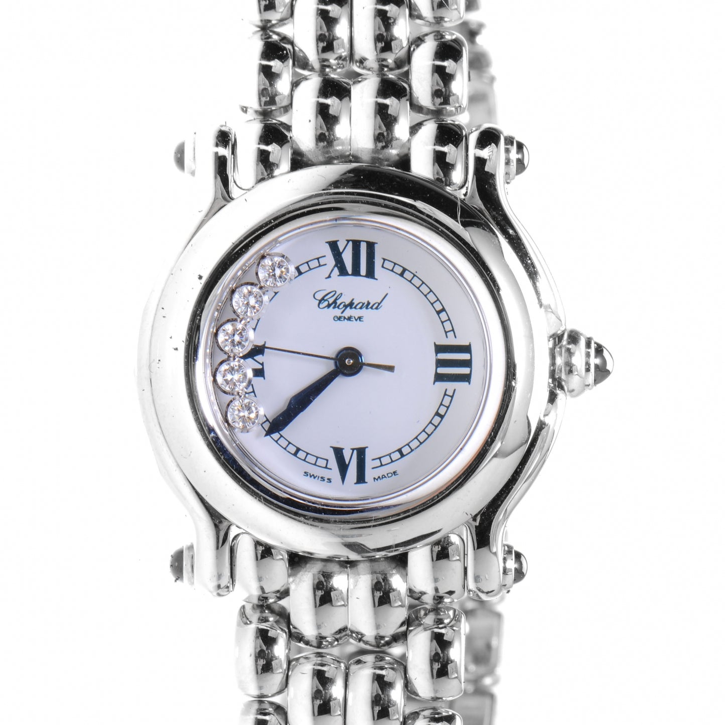 Stainless Steel 5 Diamond 26mm Happy Sport Quartz Watch