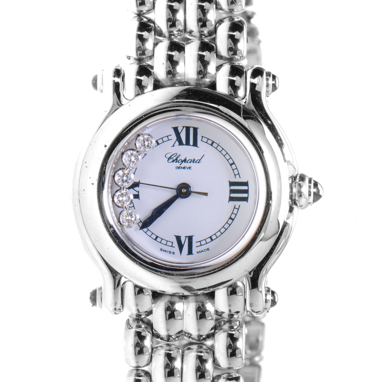 Chopard Stainless Steel 5 Diamond 26mm Happy Sport Quartz Watch 1 of 6