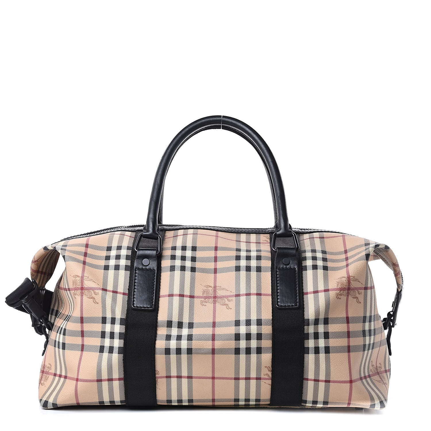 Burberry Haymarket Check Duffle Bag Black 1 of 12