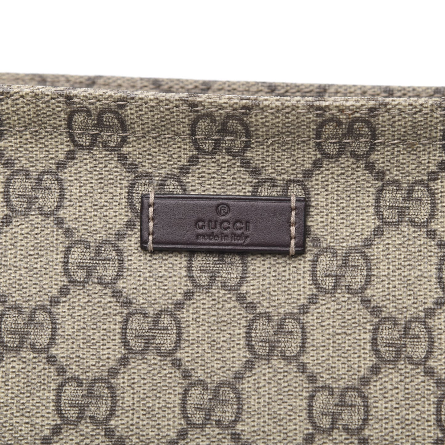 GG Supreme Monogram Medium Flat Messenger Bag Dark Brown