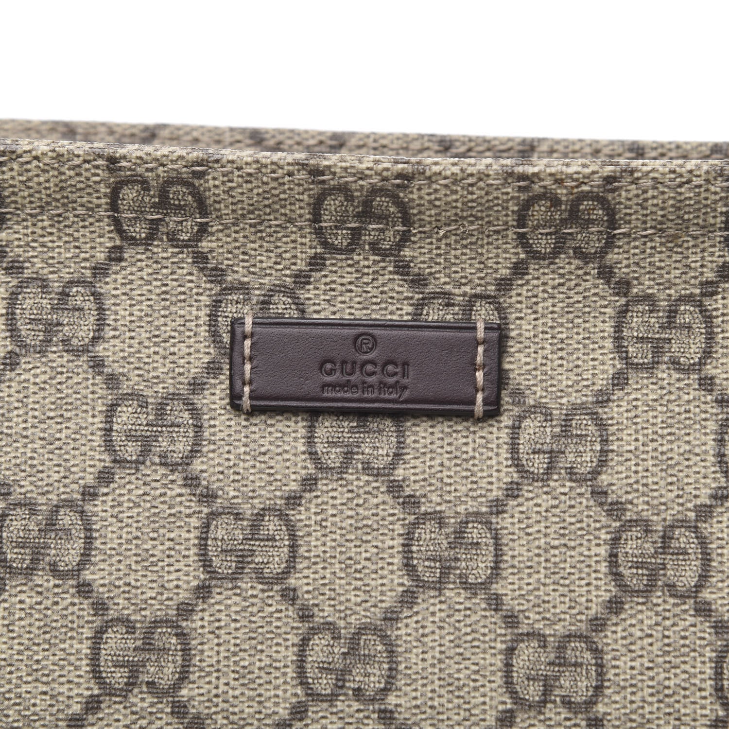 Gucci GG Supreme Monogram Medium Flat Messenger Bag Dark Brown 10 of 12