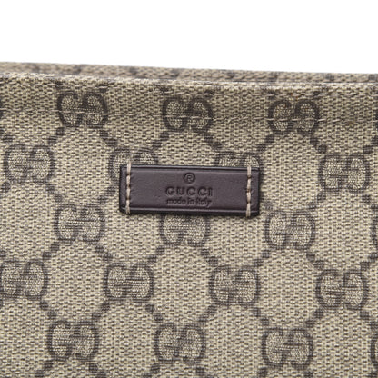 Gucci GG Supreme Monogram Medium Flat Messenger Bag Dark Brown 10 of 12