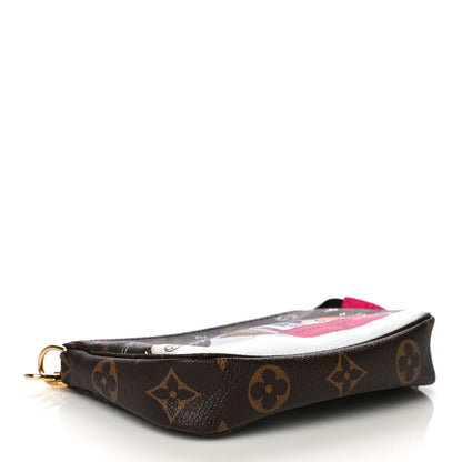 Louis Vuitton Monogram 2019 Christmas Animation Mini Courchevel Pochette Accessories Fuchsia 4 of 11