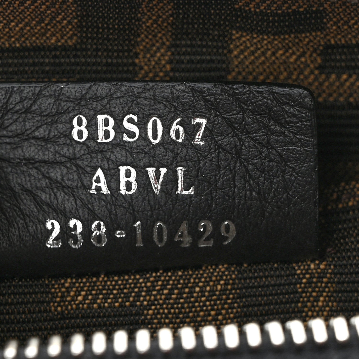Fendi Vitello King Plexiglass Logo Embossed Mini By The Way Top Handle Boston Bag Black White 7 of 9