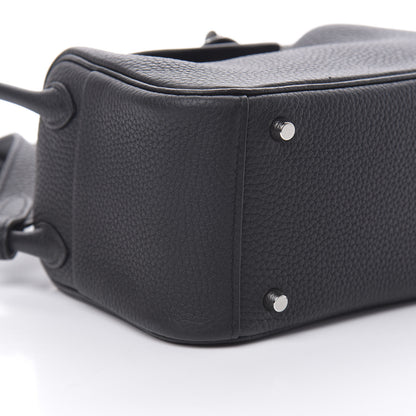 Hermes Taurillon Clemence Mini Lindy 20 Black 9 of 11