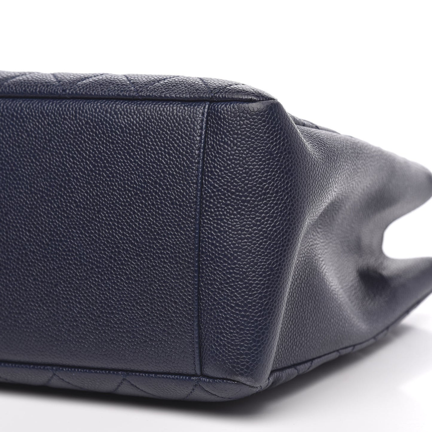Caviar Quilted Grand Shopping Tote GST Dark Navy Blue