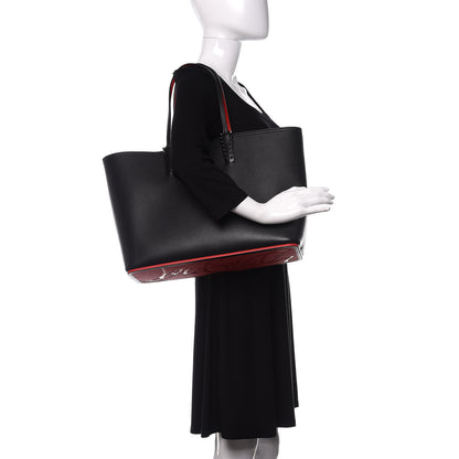 Christian Louboutin Calfskin Spikes East West Cabata Tote Black 2 of 13
