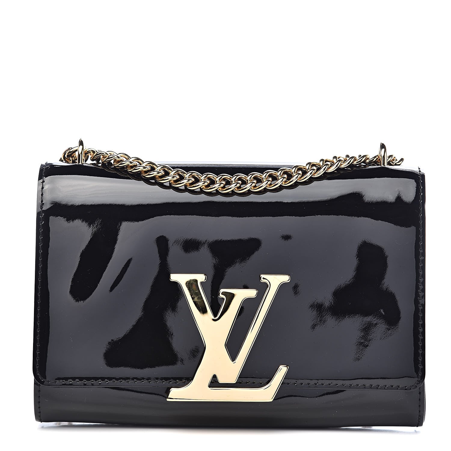 Louis Vuitton Patent Chain Louise MM Black 1 of 10