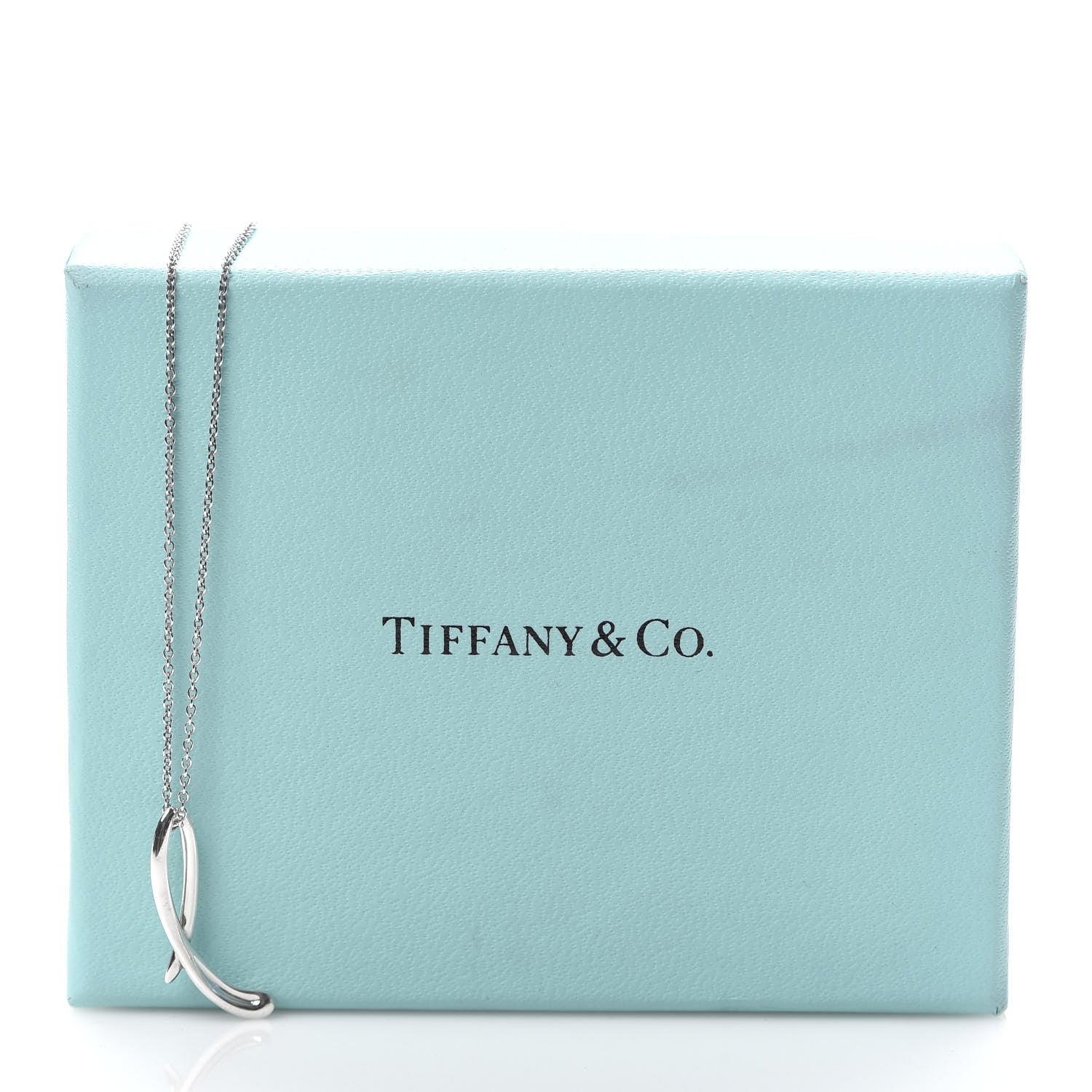 Tiffany Sterling Silver Elsa Peretti Letter L Pendant Necklace 7 of 7