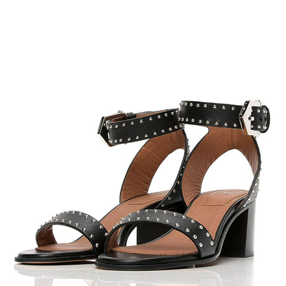 Givenchy Calfskin Studded Elegant Sandals 35 Black 3 of 13