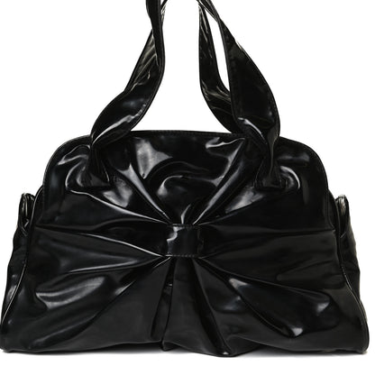 Valentino Garavani Patent Bow Hobo Black 7 of 18