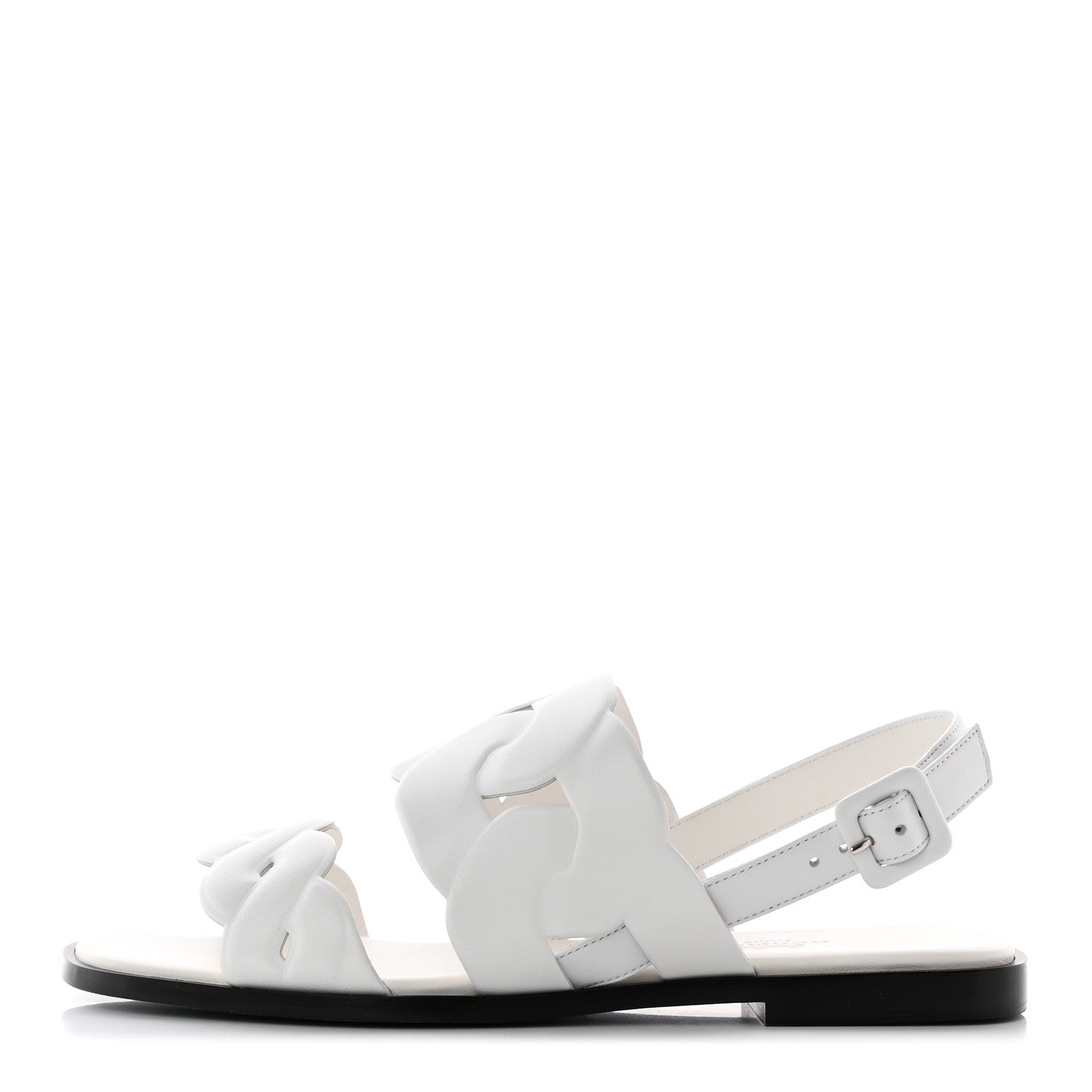 Hermes Nappa Womens Grace Sandals 36.5 White 1 of 20