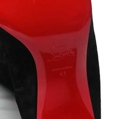Christian Louboutin Veau Velours Stretch Turelaboot Alta 55 Over The Knee Boots 41 Black 6 of 7