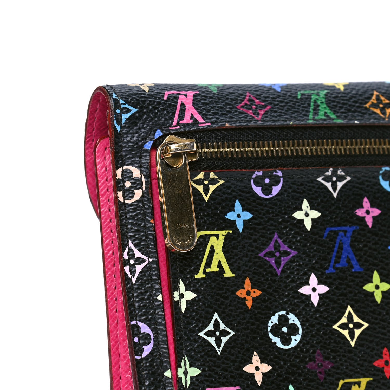 Louis Vuitton Monogram Multicolor Joey Wallet Black Grenade 3 of 7