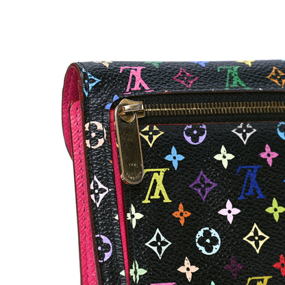Louis Vuitton Monogram Multicolor Joey Wallet Black Grenade 3 of 7