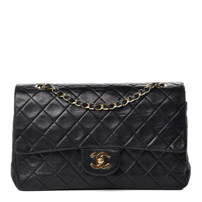 Chanel Lambskin Quilted Medium Double Flap Black 1 of 14