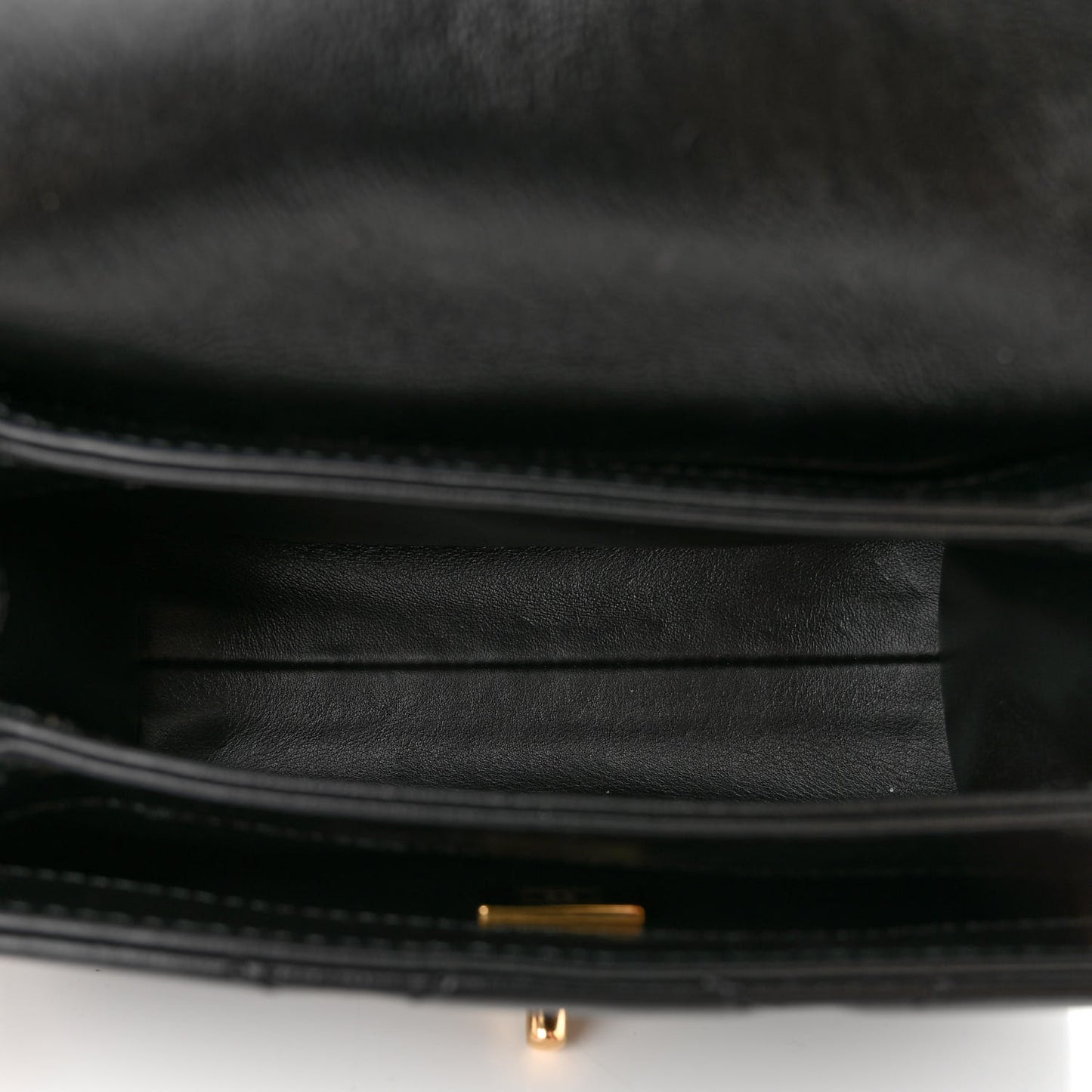 Lambskin Quilted Mini Color Match Flap Black