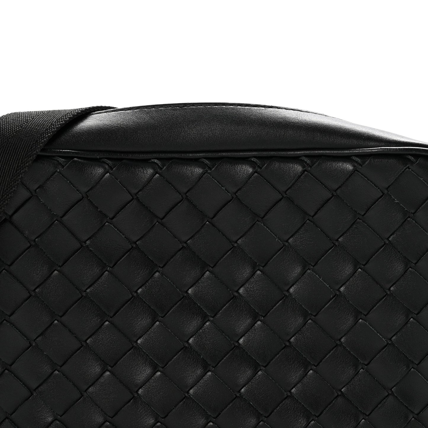 Nappa Intrecciato Small Classic Camera Bag Black