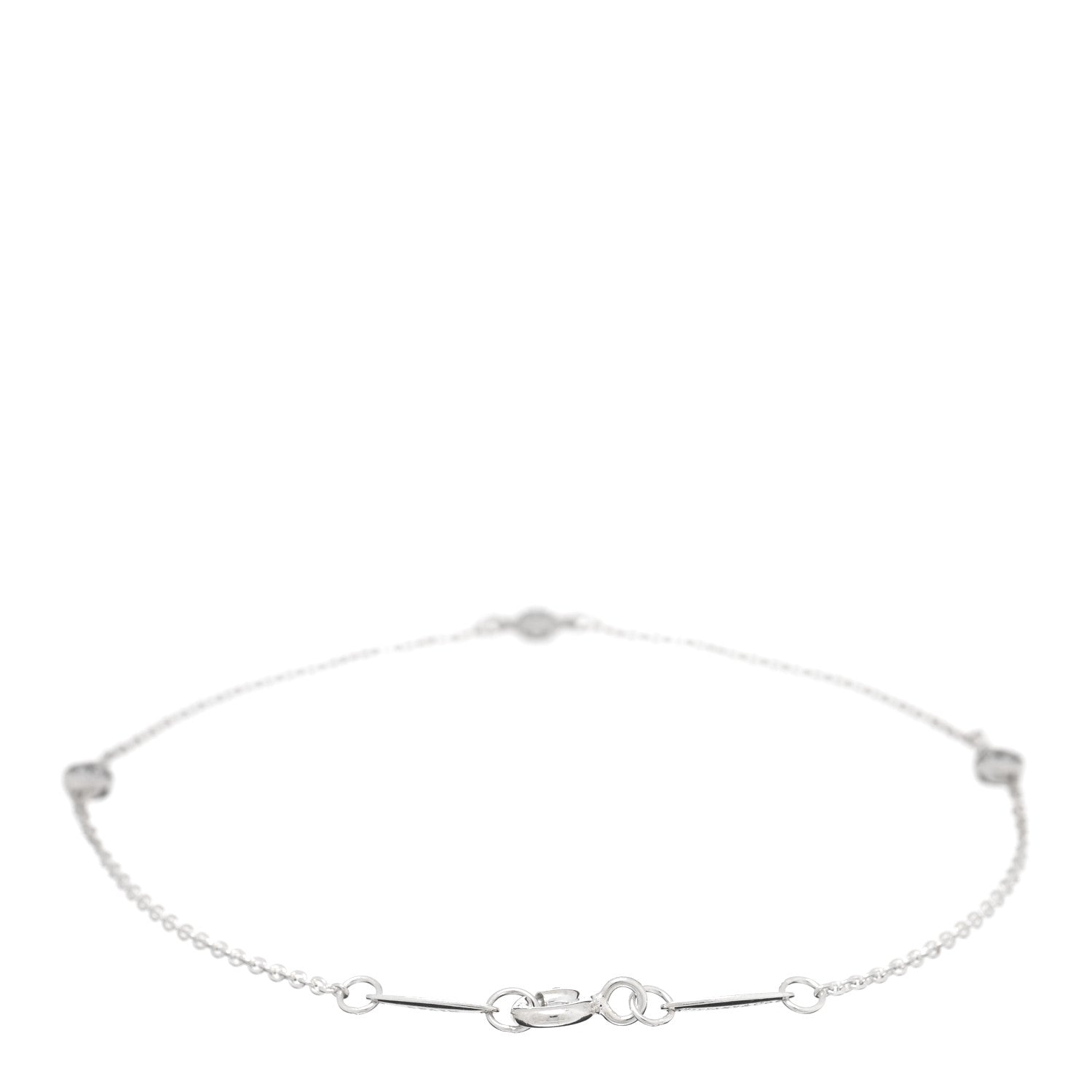 Tiffany Sterling Silver Diamond .09ct Elsa Peretti Diamonds By The Yard Bracelet 2 of 3