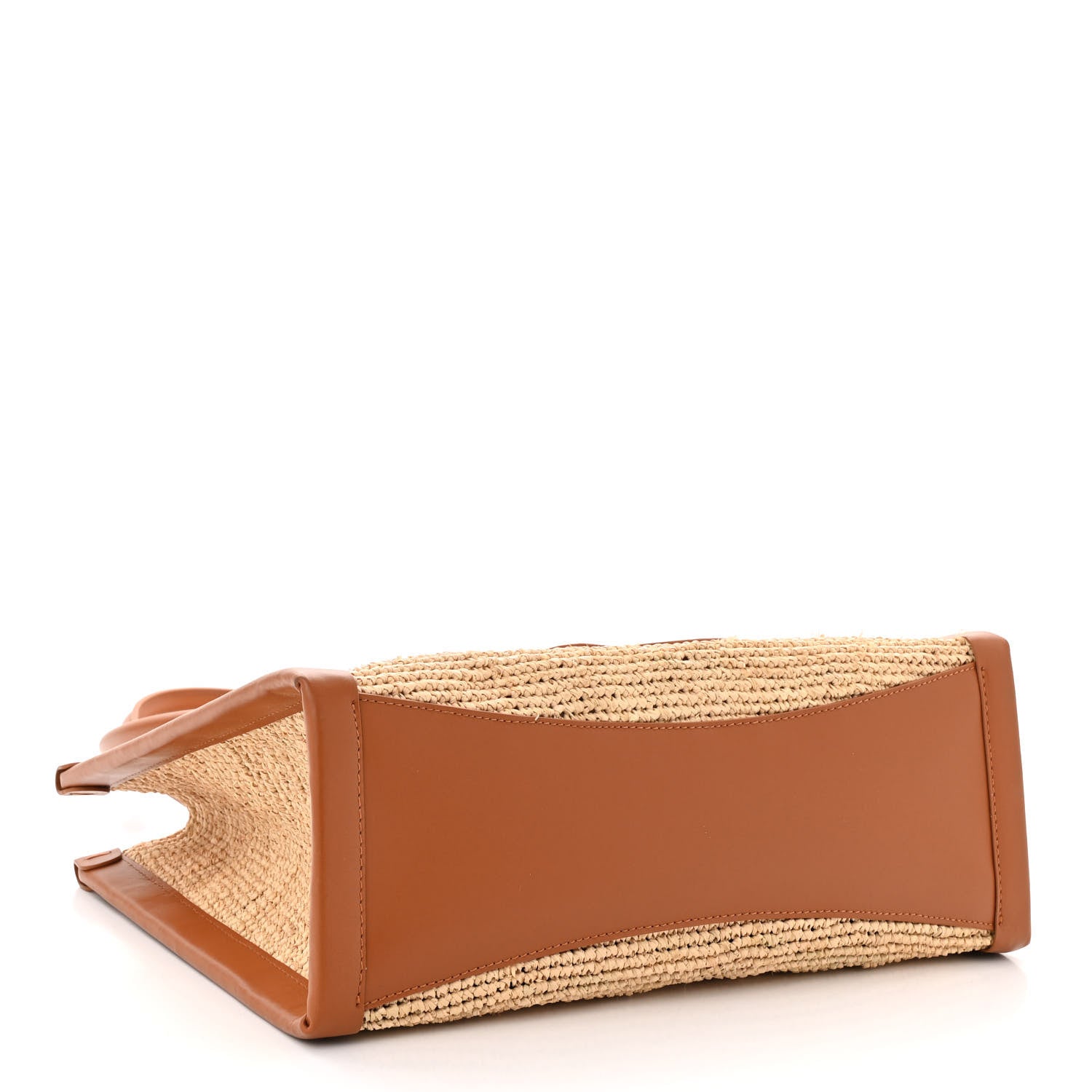 Christian Louboutin Raffia Calfskin Small By My Side Tote Natural Cuoio 5 of 12