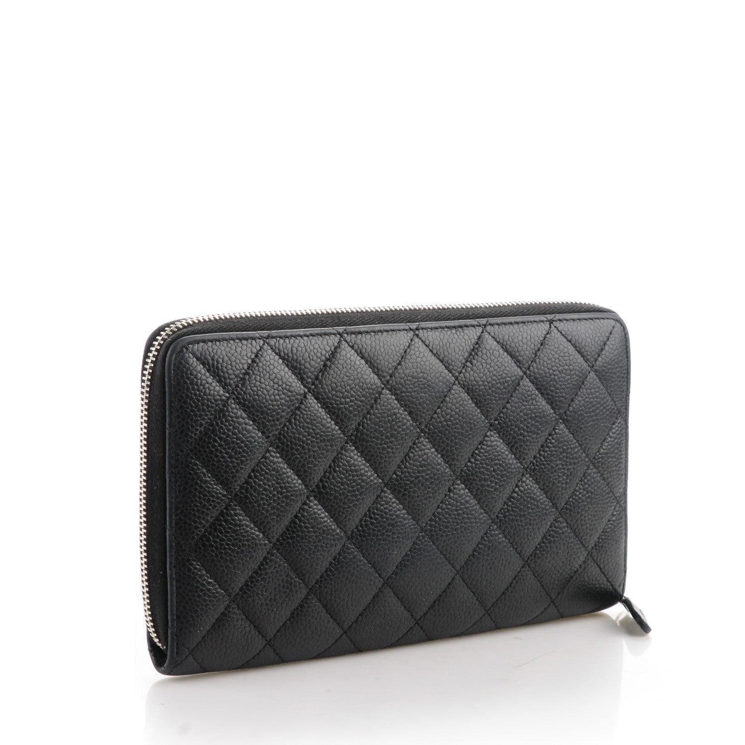 Chanel Caviar Quilted Large Zip Around Organizer Wallet Black 3 of 9