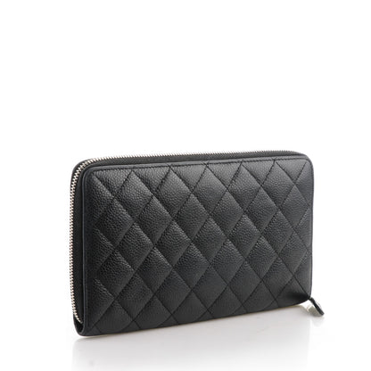 Chanel Caviar Quilted Large Zip Around Organizer Wallet Black 3 of 9