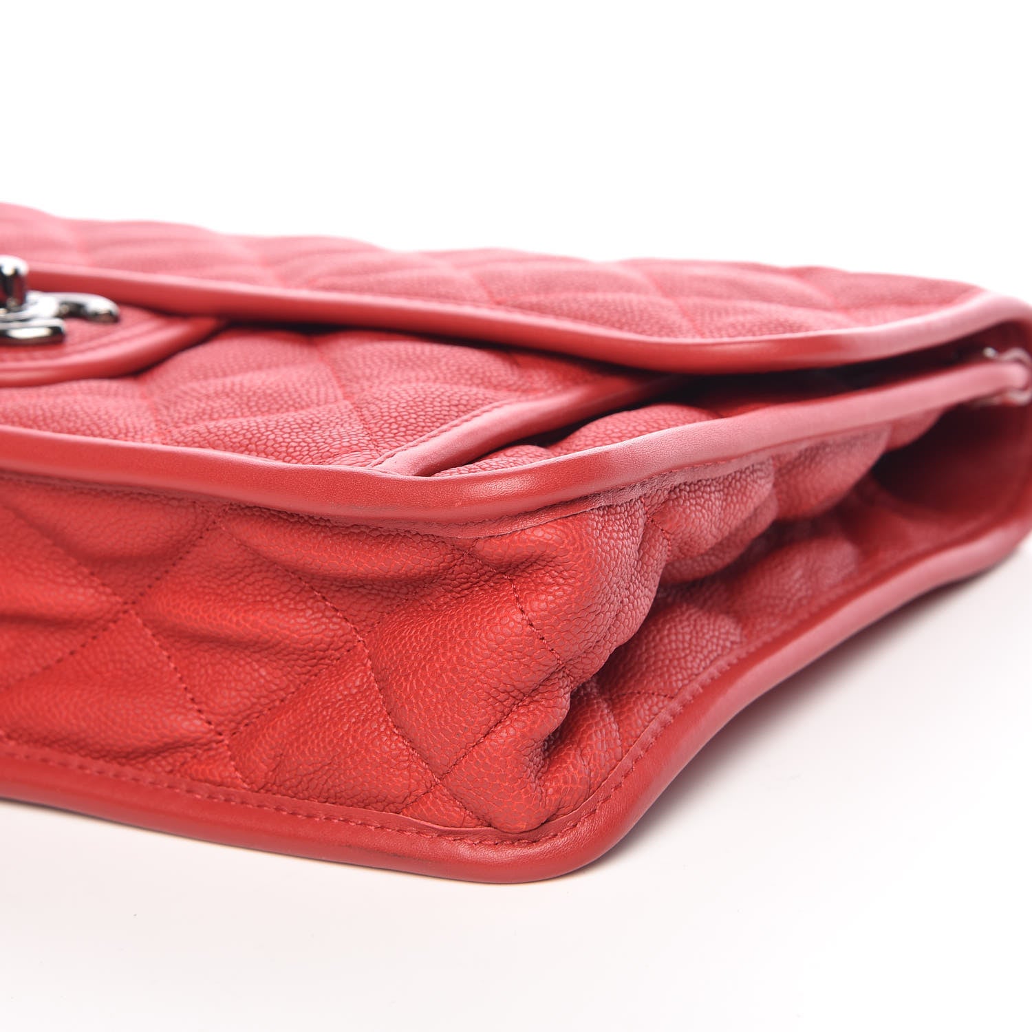 Chanel Caviar Quilted Large French Riviera Flap Red 6 of 9
