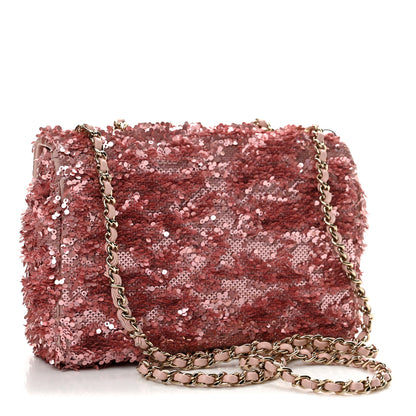 Chanel Sequin Mini Rectangular Flap Pink 3 of 13