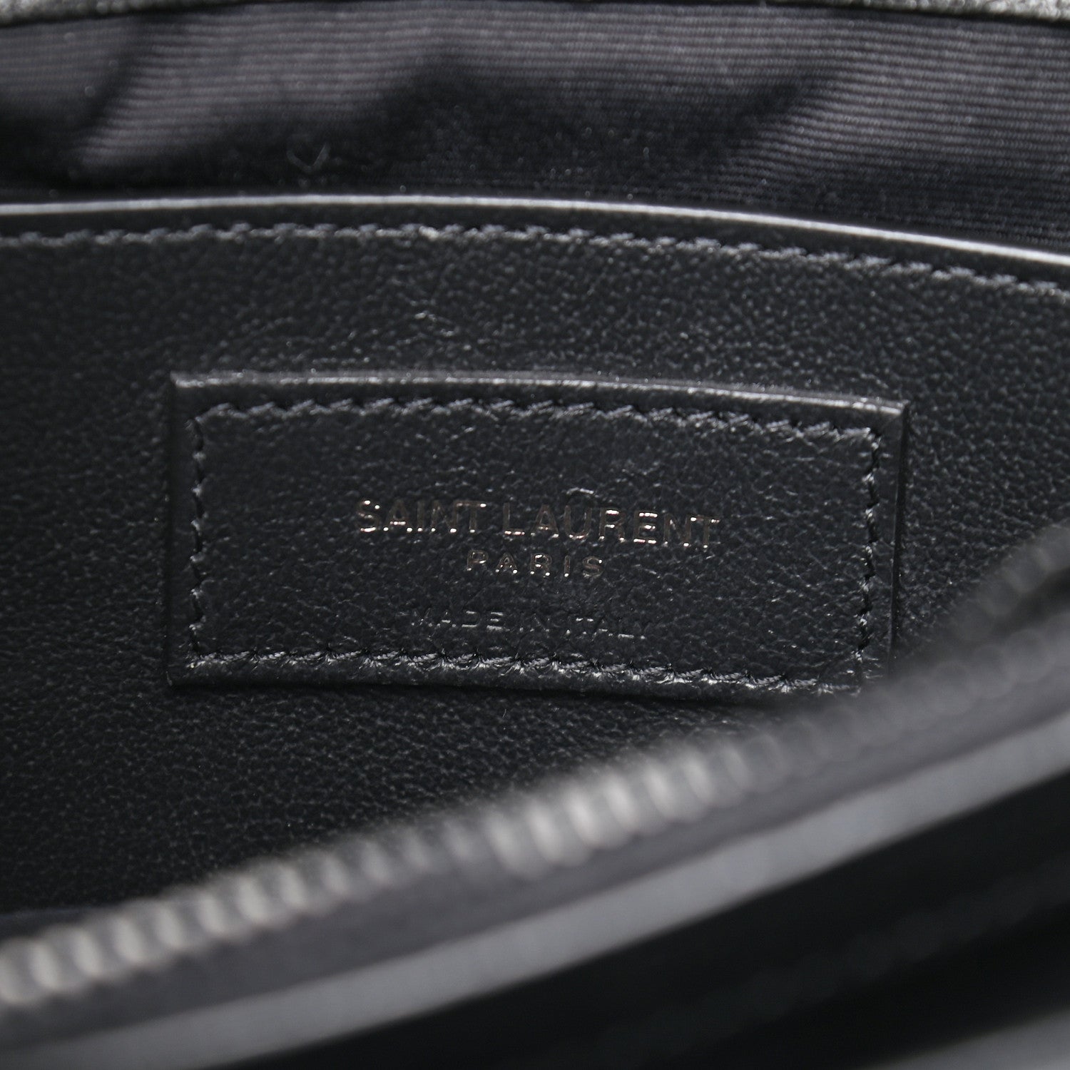 Saint Laurent Sheepskin Matelasse Chevron Monogram Monochrome Medium College Bag Black 6 of 9