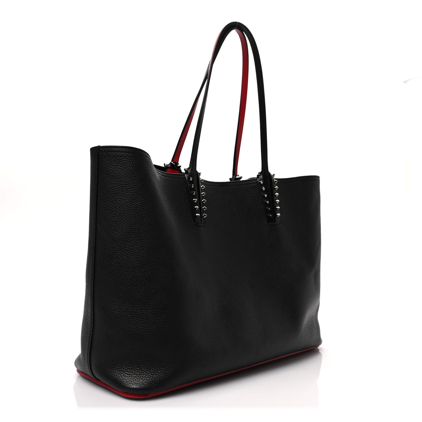 Calfskin Spikes East West Cabata Tote Black