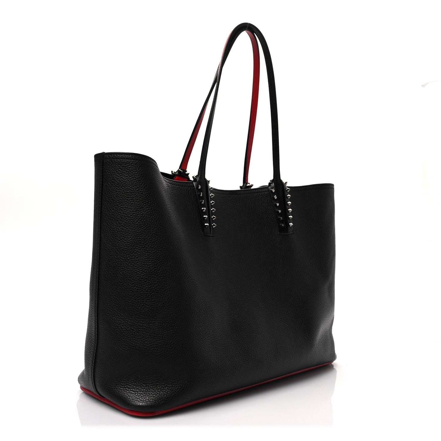 Christian Louboutin Calfskin Spikes East West Cabata Tote Black 3 of 9