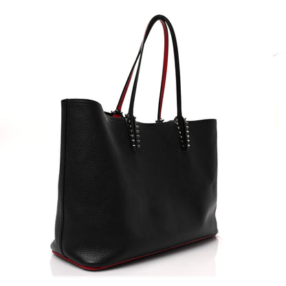 Christian Louboutin Calfskin Spikes East West Cabata Tote Black 3 of 9