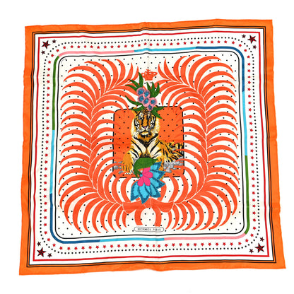 Hermes Silk Tigre Royal Fleuri Scarf 70 1 of 4