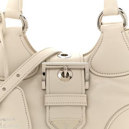 Prada Nappa Soft Padded Re-Edition 2002 Moon Bag White 8 of 13