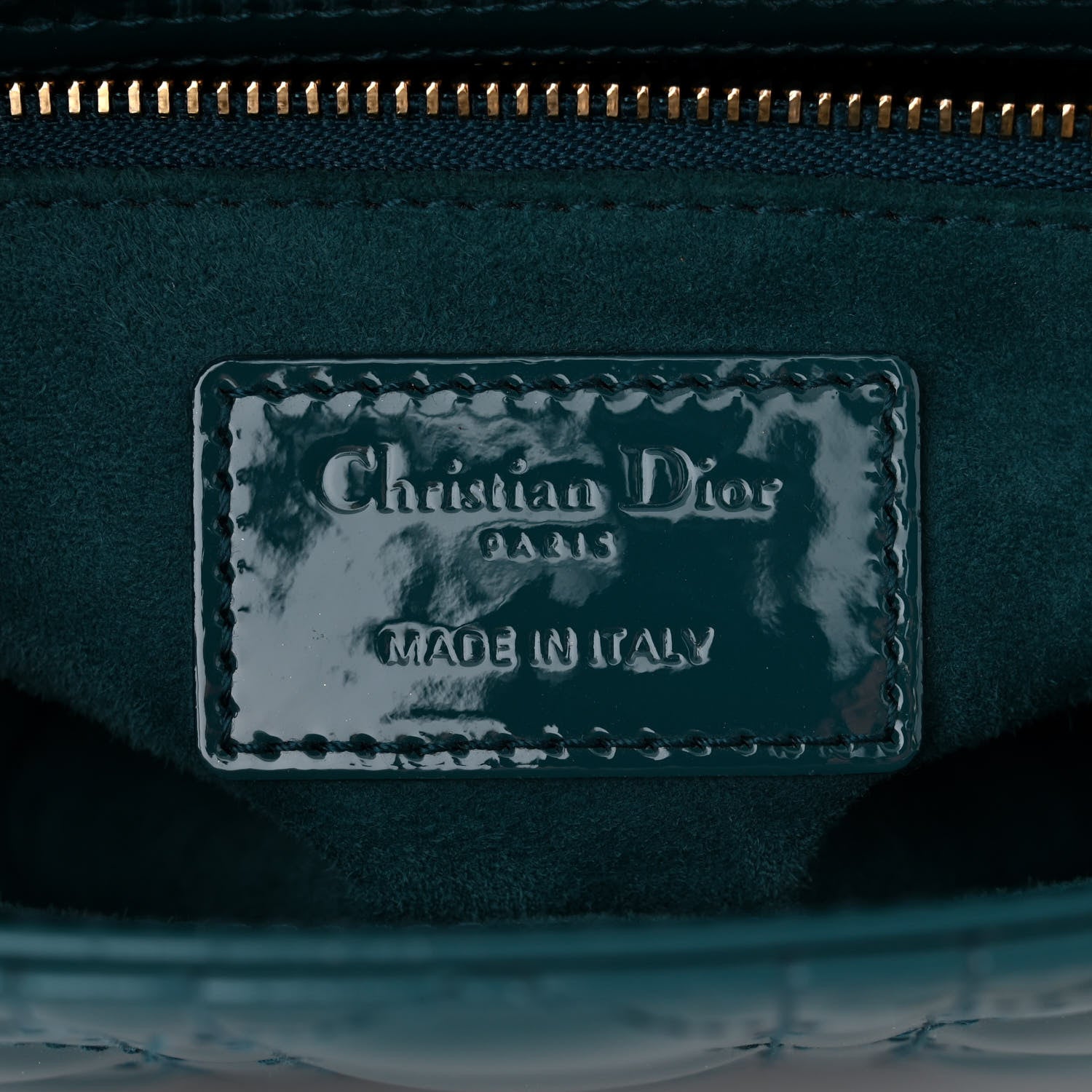 Christian Dior Patent Cannage Small Lady Dior Turquoise 6 of 10