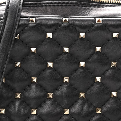 Valentino Garavani Nappa Rockstud Spike Double Zip Camera Crossbody Bag Black 8 of 12