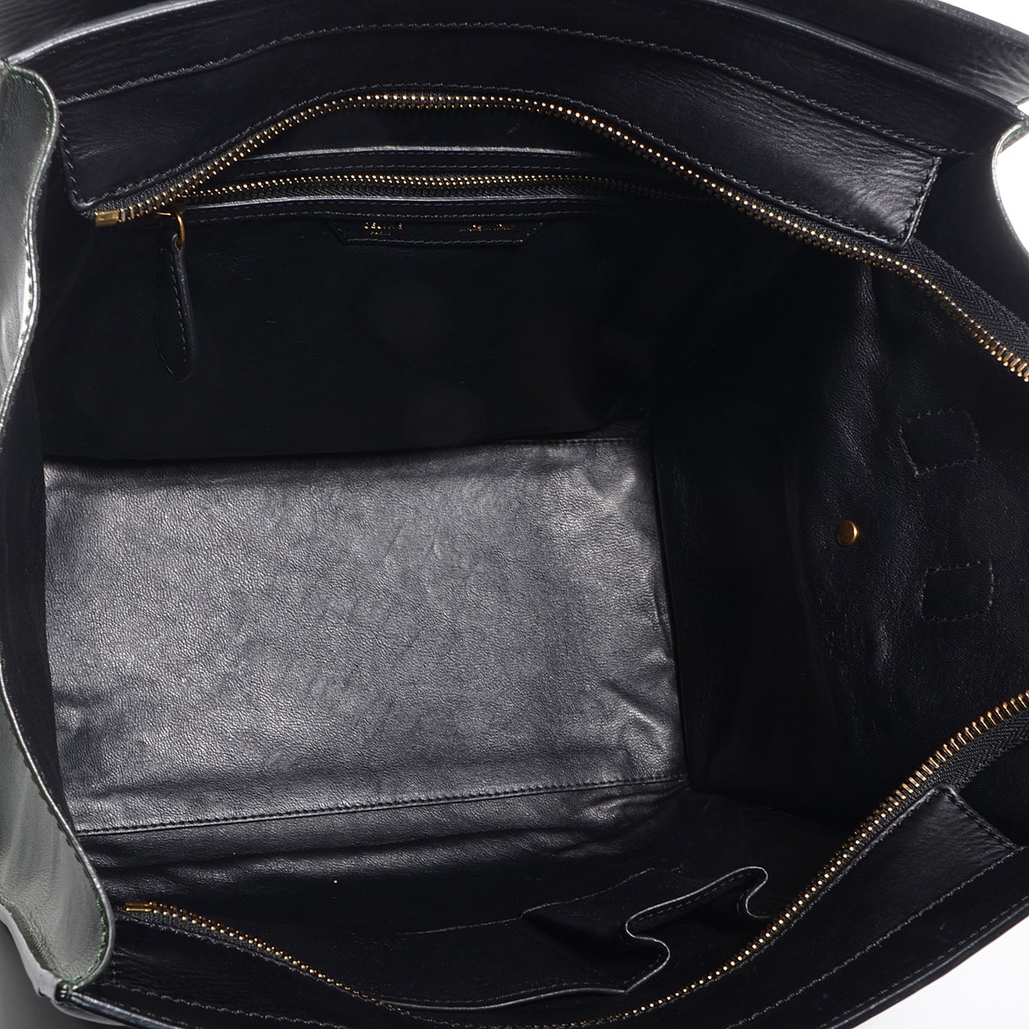 Celine Smooth Calfskin Mini Tri-Color Luggage Forest 5 of 9
