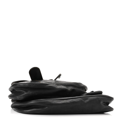 Christian Dior Calfskin Medium Gaucho Double Saddle Bag Black 4 of 13