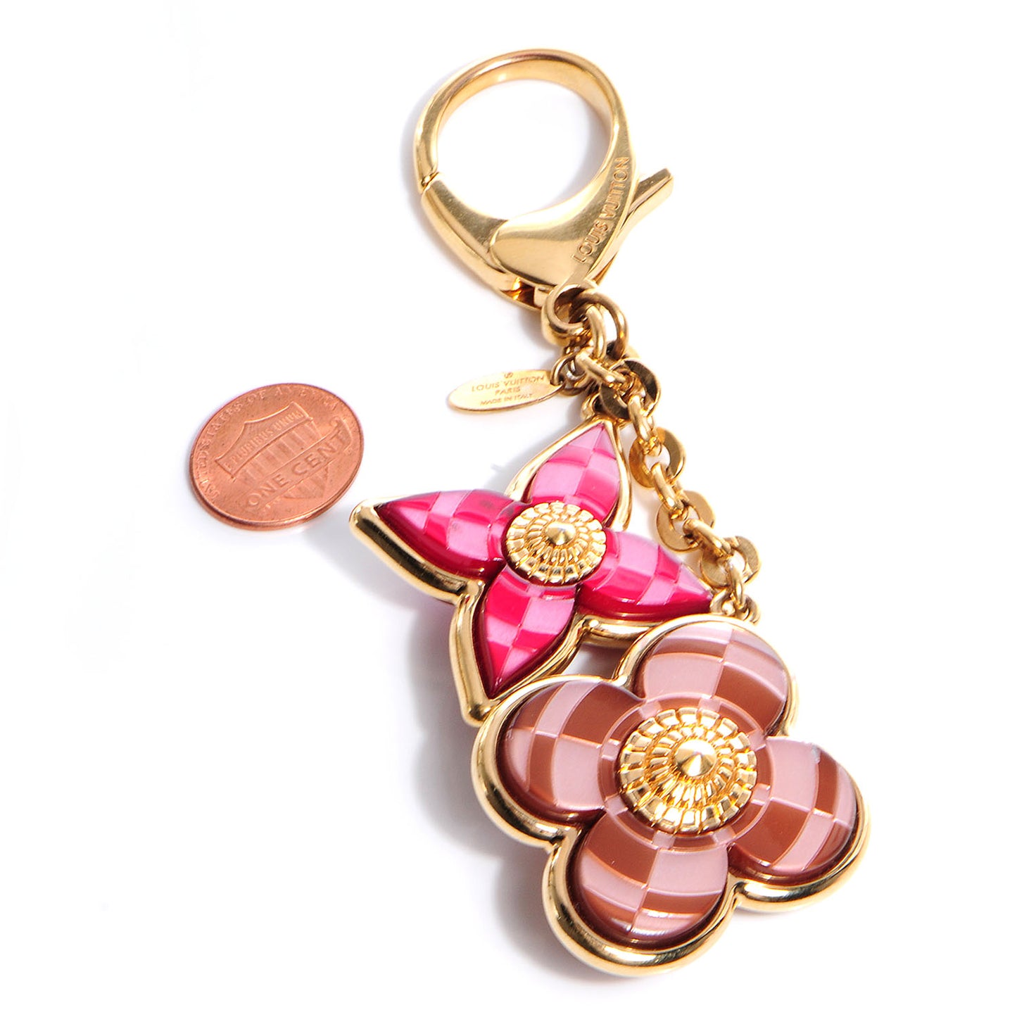 Metal Resin Mosaique Bag Charm Rouge Fauviste
