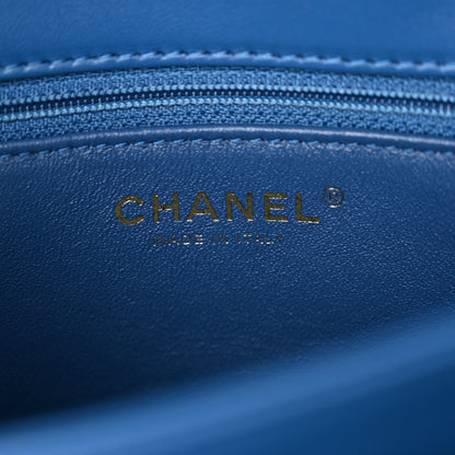 Chanel Lambskin Quilted Medium Trendy CC Flap Dual Handle Bag Dark Blue 7 of 10