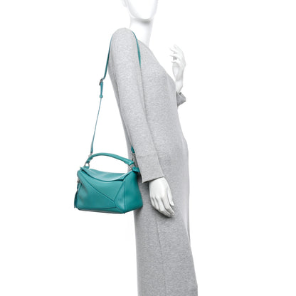 Loewe Nappa Lambskin Small Featherlight Puzzle Bag Aquamarine 2 of 10