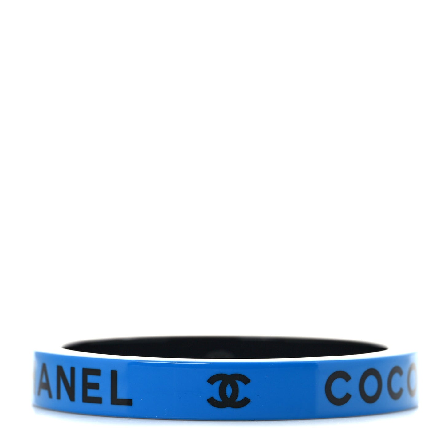 Resin Logo Bangle Bracelet Blue Black