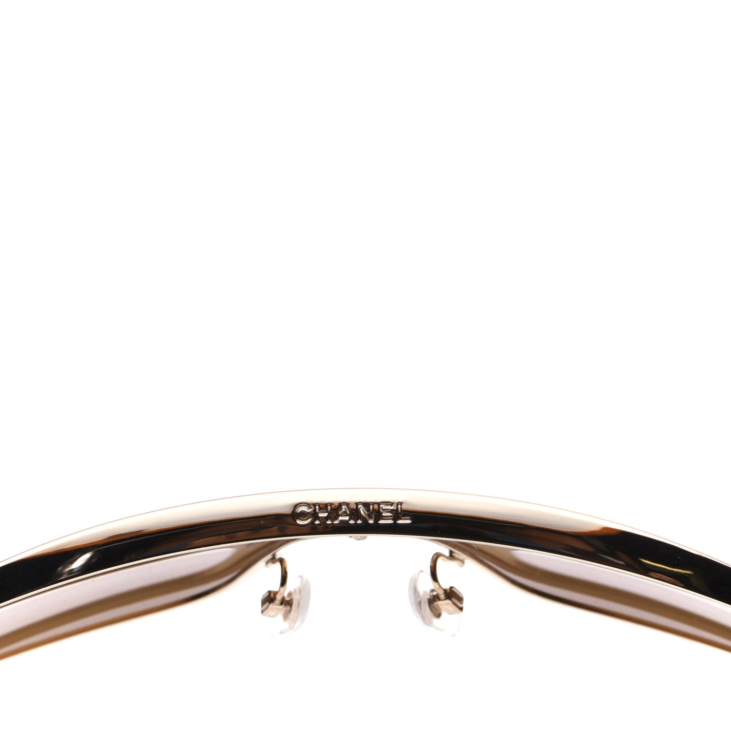Chanel Rimless Shield Chain Sunglasses 71261 Brown Gold 10 of 11