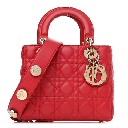 Christian Dior Lambskin Cannage Small My Lady Dior Red 1 of 11