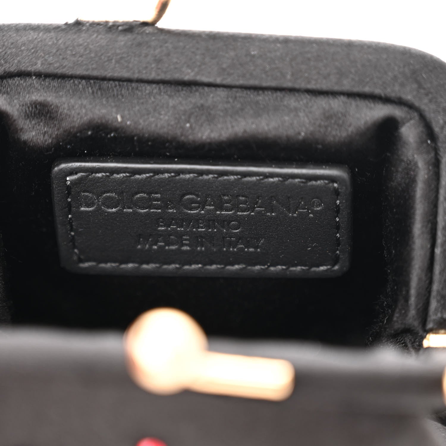 Dolce & Gabbana Satin Crystal Embellished Chain Clutch Black 6 of 11