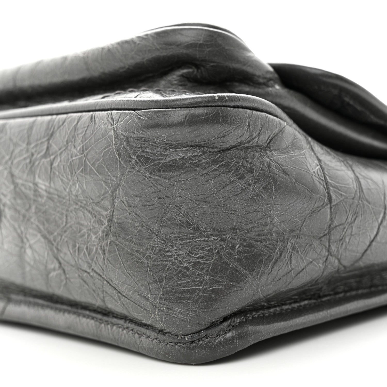 Saint Laurent Crinkled Calfskin Matelasse Monogram Baby Niki Chain Satchel Storm 10 of 15